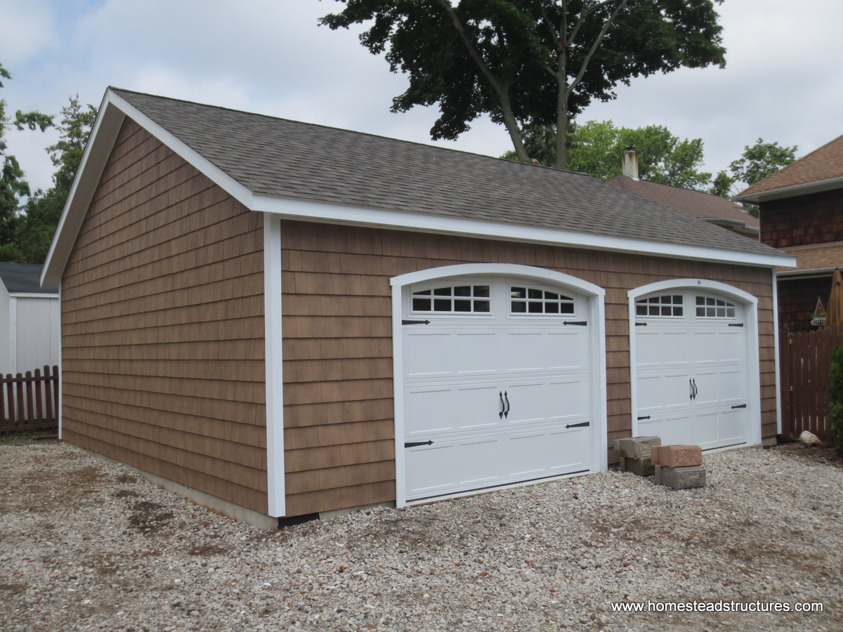 New Garage Door Frame Siding with Simple Decor