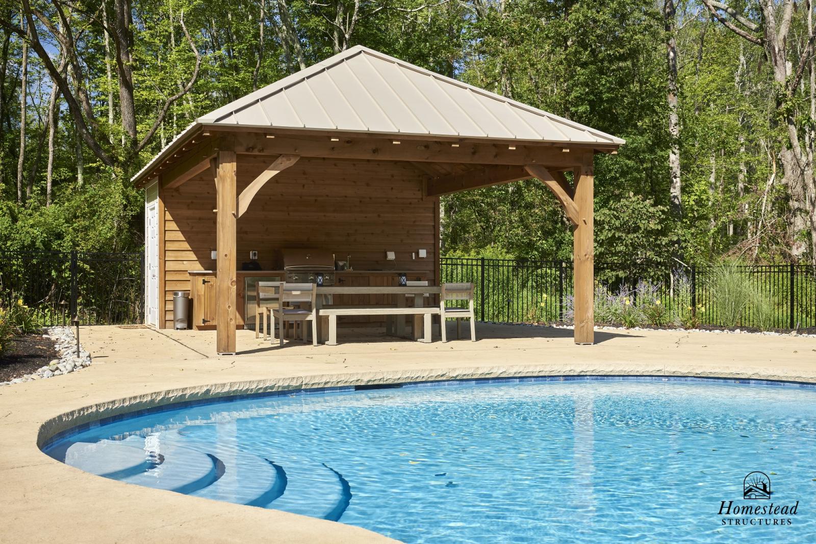 Cozine Timber Frame Pool House - Quakertown, PA | Homestead Structures