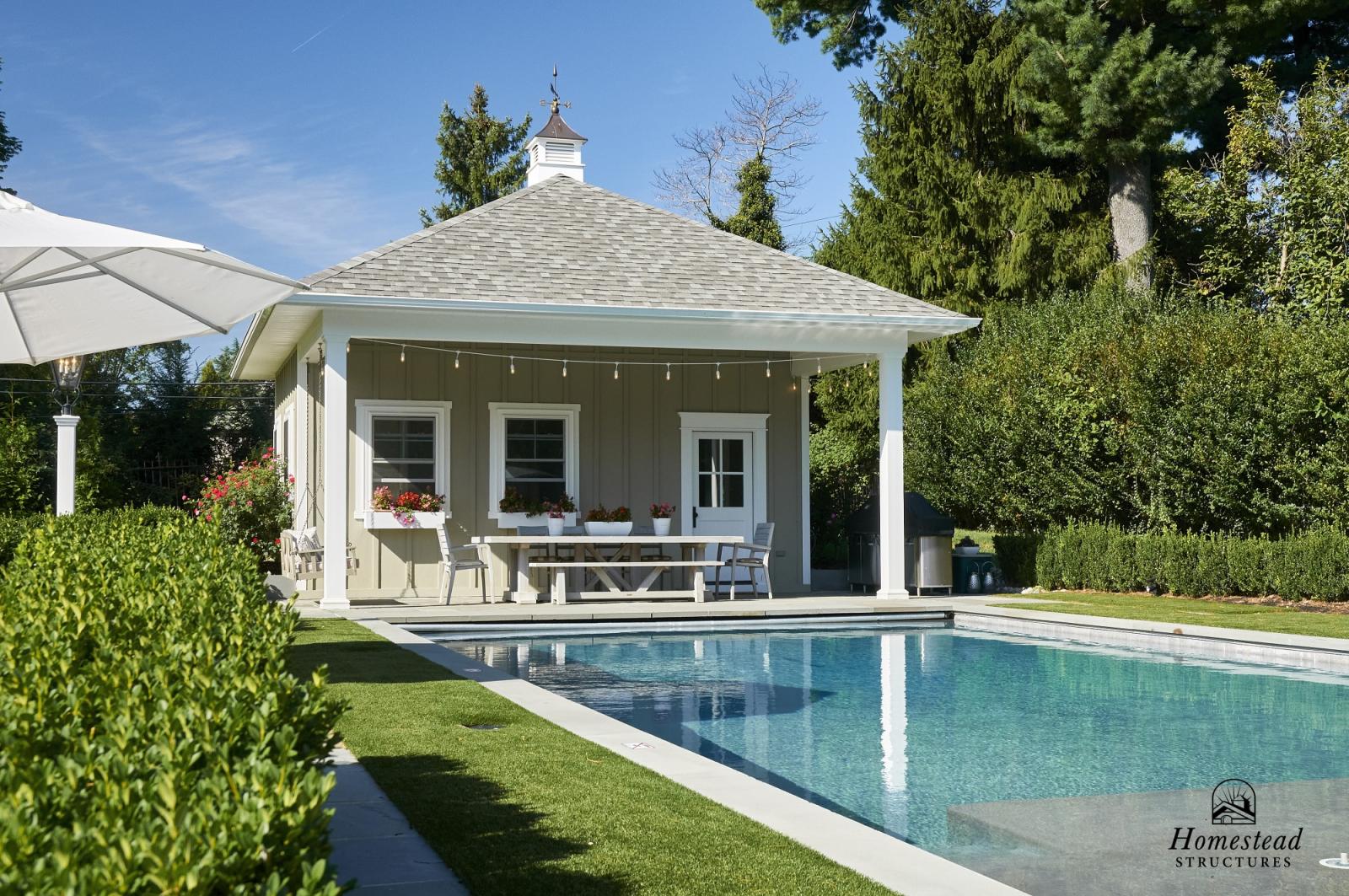 Custom Avalon Pool House - Bryn Mawr, PA | Homestead Structures