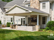 20'x21' Custom Pavilion & 4'x31' Pergola in Franklin Lakes, NJ