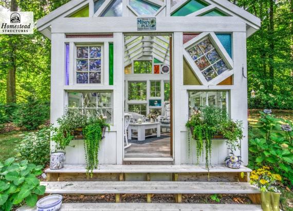 10' x 12' A-Frame Stained Glass She Shed in Malvern PA