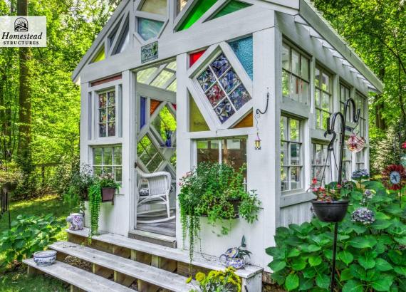 10' x 12' A-Frame Stained Glass She Shed in Malvern PA