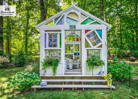 10' x 12' A-Frame Stained Glass She Shed in Malvern PA