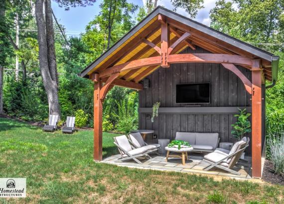 15' x 10' Timber Frame Belmar Pavilion in Gladwyne