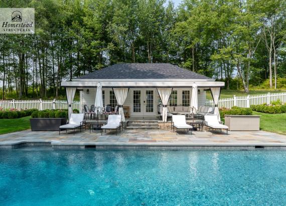 Custom Hip Pool House - Greenwich, CT | Homestead Structures