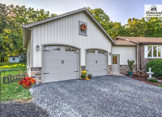 24' x 24' Classic 2-Car Attached Garage in Charles Town WV