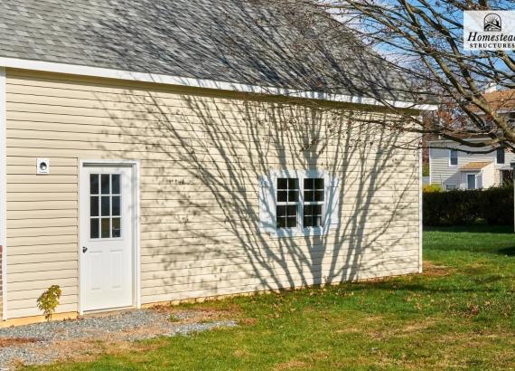 Side view photo of 24' x 30' Classic 2 Car, 2-Story Garage in Swarthmore PA