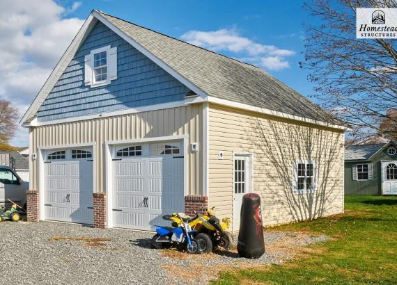 Exterior Photo of 24' x 30' Classic 2 Car, 2-Story Garage in Swarthmore PA