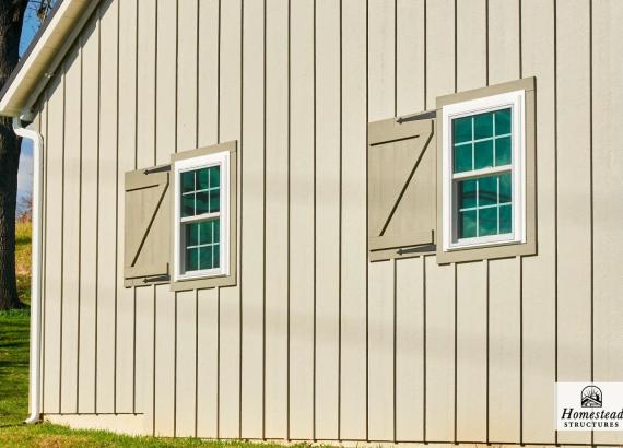 Windows on 25' x 24' Classic A-Frame Truss Garage in Chadds Ford PA