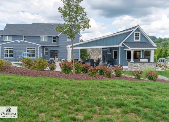 Custom 34' x 34' Liberty Pool House with Lean-To Pavilion in Coopersburg PA