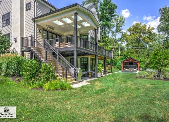 568 Square Foot Timbertech Deck with Aluminum Railings in Gladwyne PA