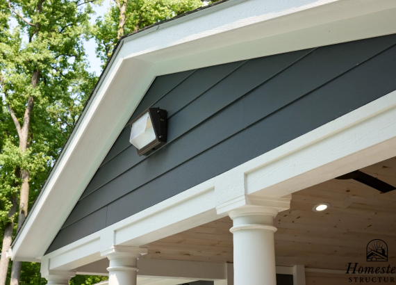 Light on the Front of the Pool House