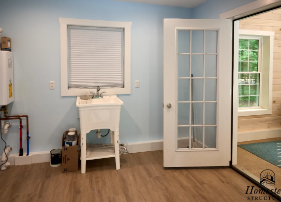 Utility room in a pool house