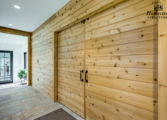 The potting room door leads into the garage area