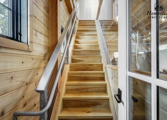 Garage stairs leading to the second floor