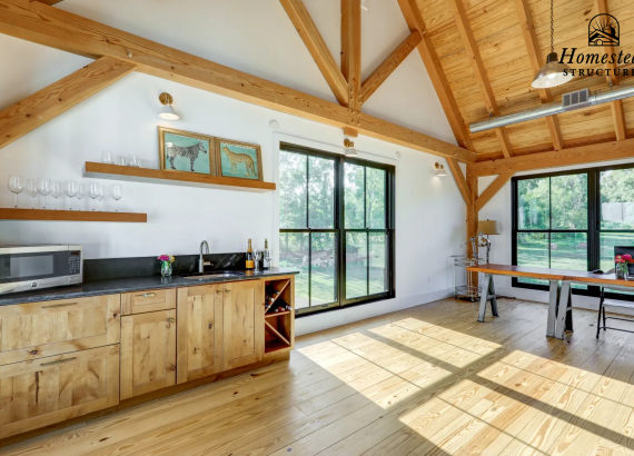 Garage Office Space with a sink