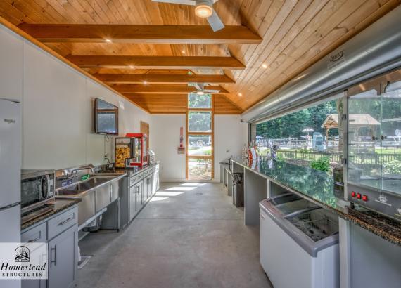 Interior Shot of 20' x 26' Liberty Series Snack Shack at the Swarthmore Swim Club in Swarthmore, PA