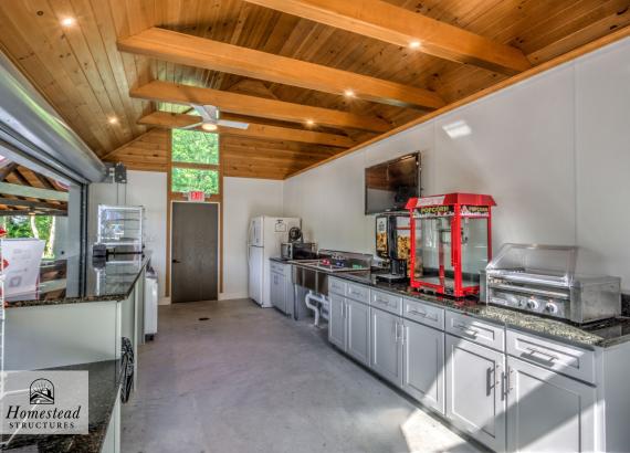 Interior Shot of 20' x 26' Liberty Series Snack Shack at the Swarthmore Swim Club in Swarthmore, PA