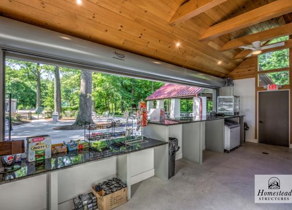 Interior Shot of 20' x 26' Liberty Series Snack Shack at the Swarthmore Swim Club in Swarthmore, PA