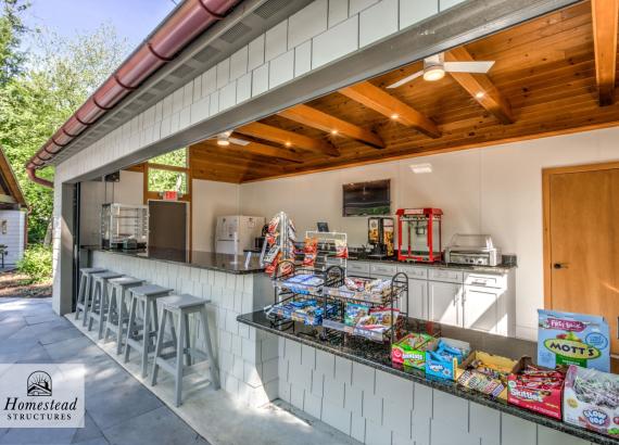 Exterior Shot of 20' x 26' Liberty Series Snack Shack at the Swarthmore Swim Club in Swarthmore, PA